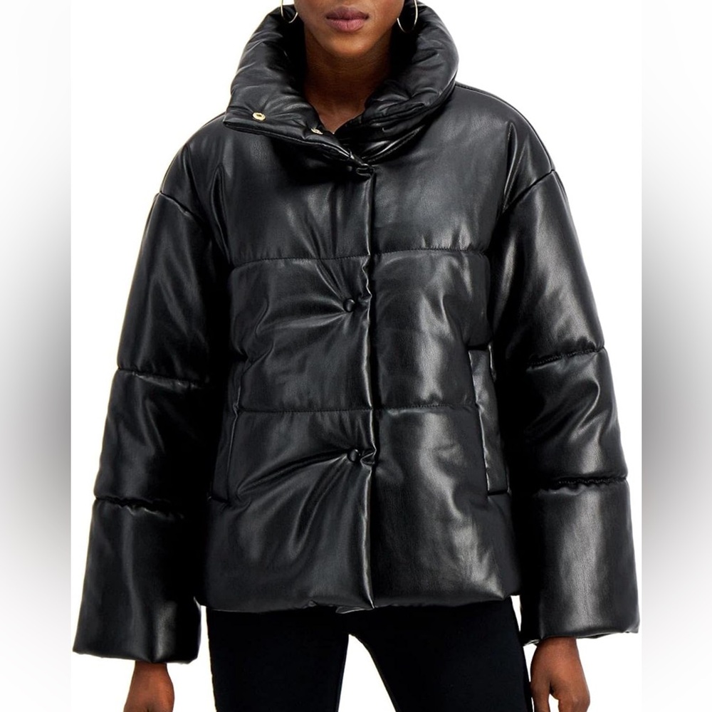 INC PUFFER COAT HIGH NECK